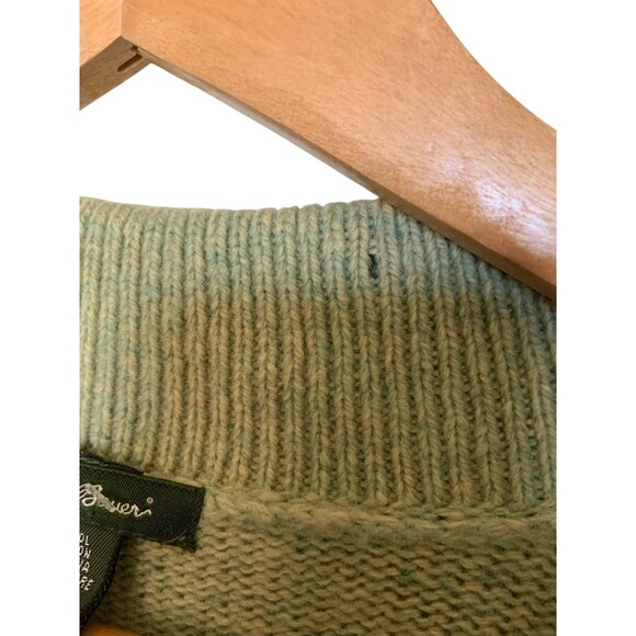 Eddie Bauer Woman's XXL Green Wool Blend Button Down Collared Sweater Cardigan - Picture 12 of 13